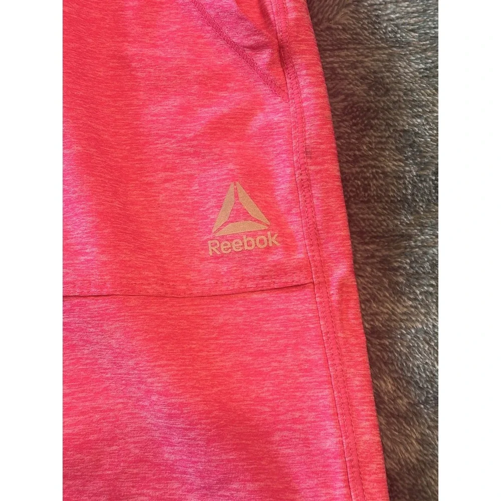 Reebok Athletic Performance Shorts 2XL Women Heathered Pink Red Activewear